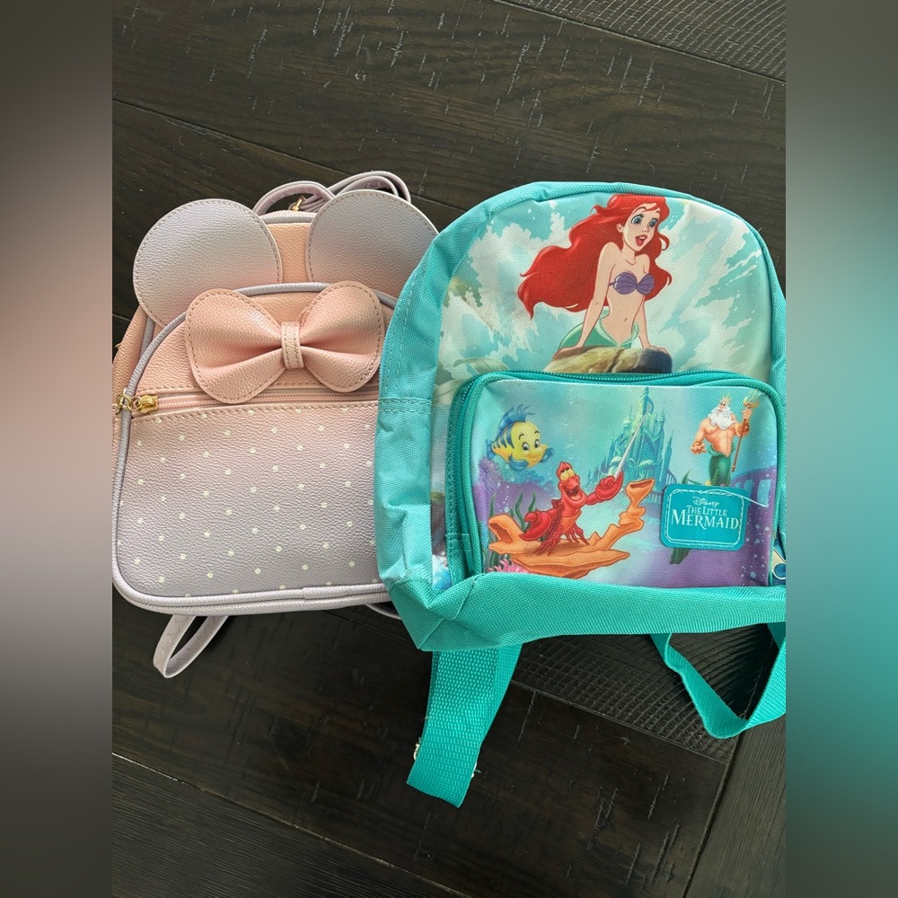 Little Mermaid and Pink Bow Backpacks